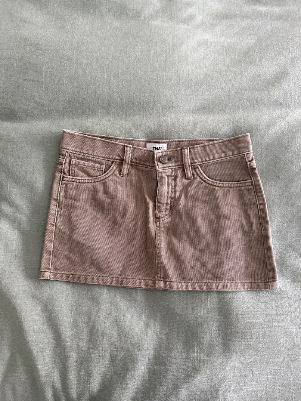 Aritzia denim mini skirt